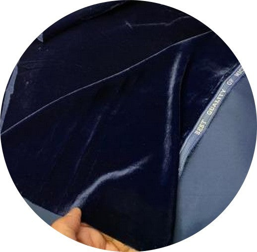 Tissu Velours BLEU MARINE En Grande Largeur Pour Vetements Et Ameublement