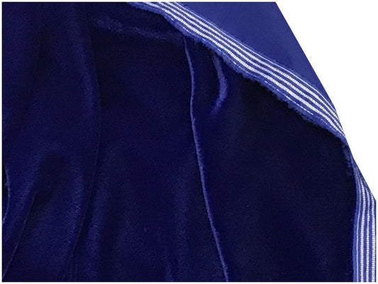 Tela de terciopelo azul real de gran ancho para ropa y tapicería