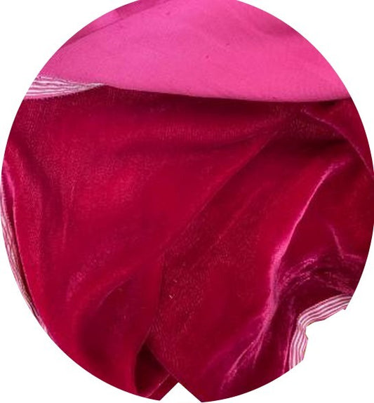 Tela de terciopelo fucsia de gran ancho para ropa y muebles