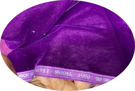 Tissu Velours Violet  En Grande Largeur Pour Vetements Et Ameublement