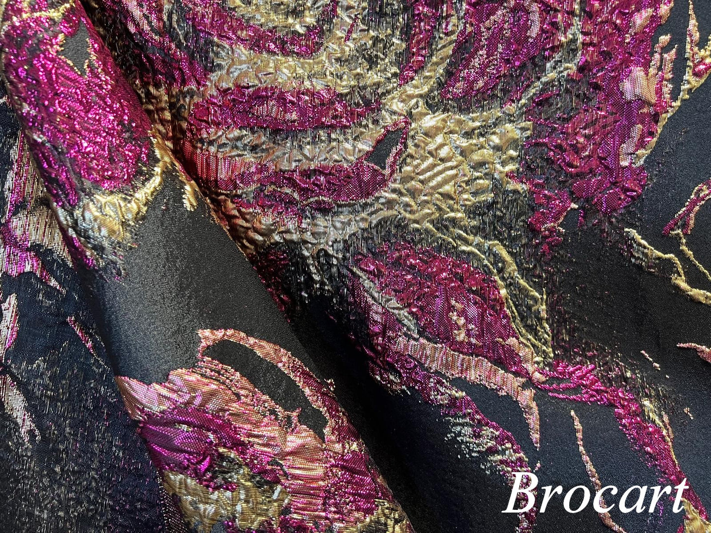 Tissu Brocart Haute Couture Floral - Largeur 150 cm