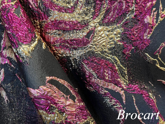 Tissu Brocart Haute Couture Floral - Largeur 150 cm
