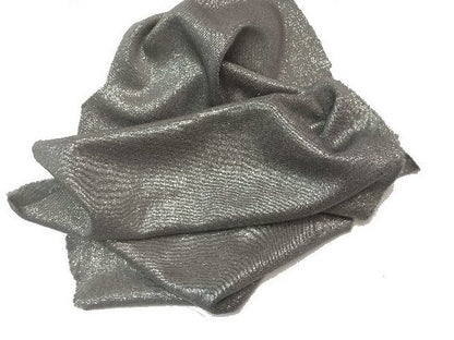 Jersey Lycra Gris Brillant au Mètre - Tissu Fluide et Extensible