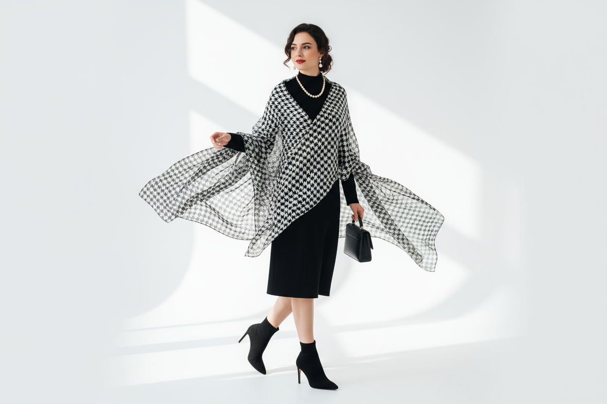 en soie pied de poule