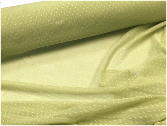 Tul Plumetis Elastano Amarillo Anís en Malla por Metros para Maillots.