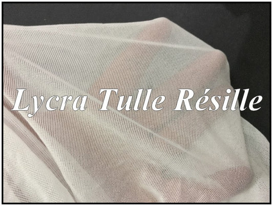 Tulle Résille Lycra Blanc Au Mètre Pour Justaucorps, Mariage,  Danse Et Lingerie