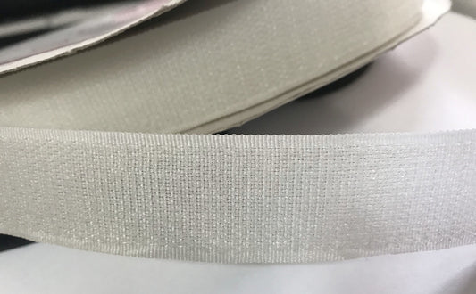 Tira de velcro blanca para coser de 25 mm