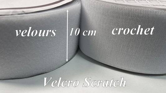 Tira de velcro autoadhesiva de 100 mm de color blanco, tira de velcro de 10 cm para coser.