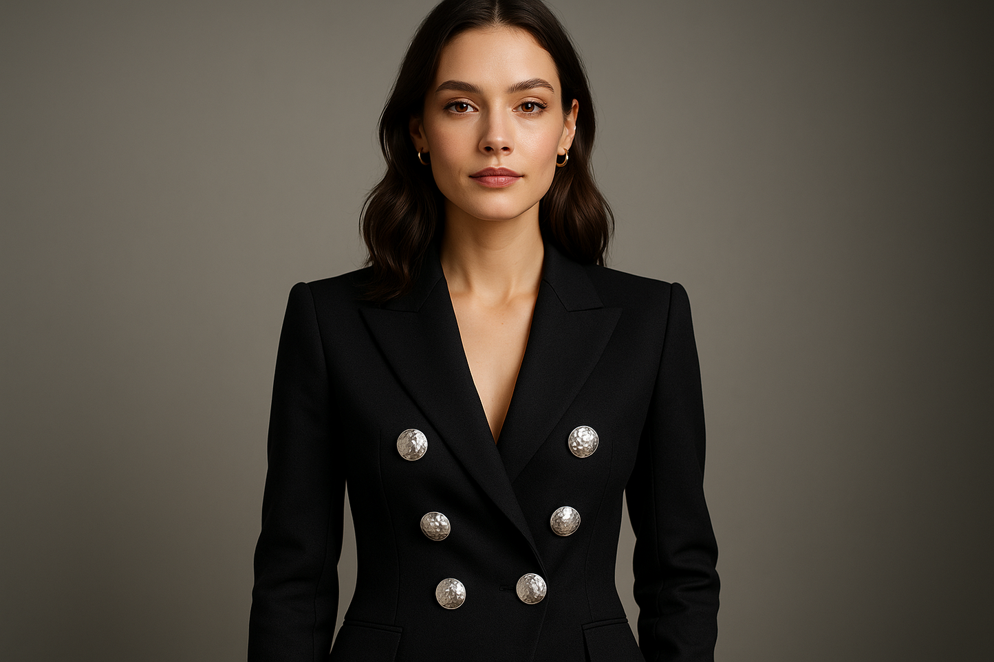 17mm Flat Metal Button – Shiny Silver Hammered Finish