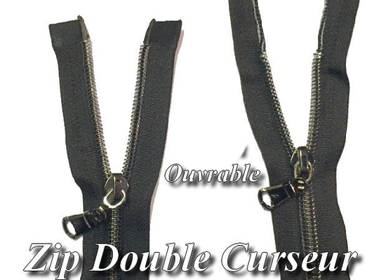 Zip Fermeture Eclair à Glissière en Maille 6 Bronze en 55 cm ouvrable à Coudre