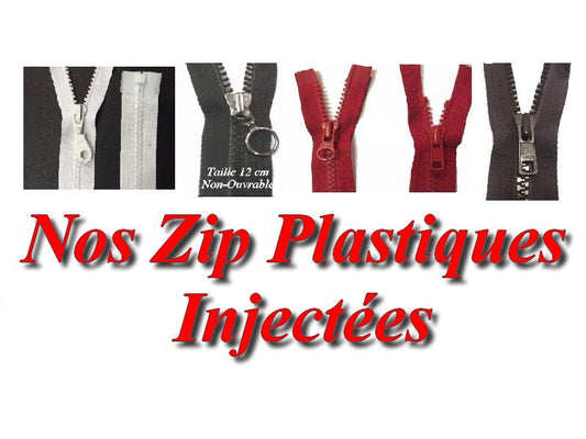 Zip Fermeture Eclair A Glissière En Maille Plastique Injecté A Coudre En Toutes Tailles Et Couleurs
