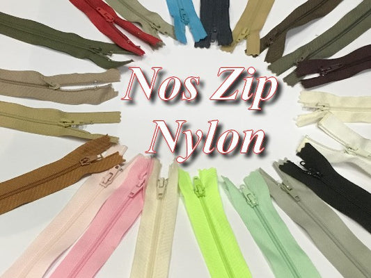 Zip Fermeture Eclair A Glissière Nylon 20 Cm A Coudre.