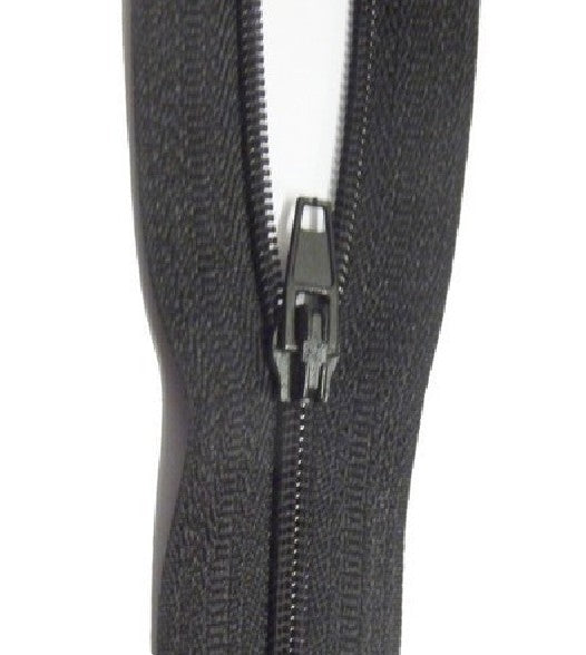 Zip Fermeture Eclair Noir A Glissière Nylon 20 Cm A Coudre.