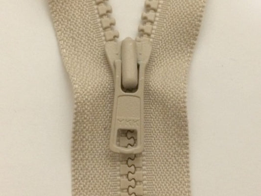 Zip Fermeture en 12 cm  Beige en Maille Injecté à Coudre  .