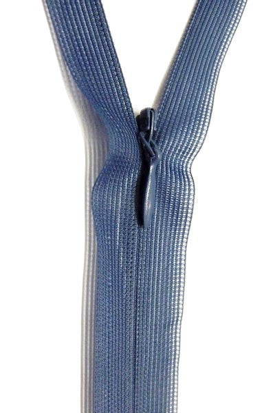 Zip invisible En 22 Cm, Coloris Bleu Indigo , Non-Séparable, Pour Jupes, Pantalons, Robes