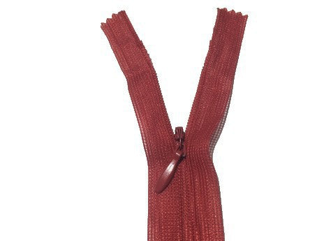 Zip invisible En 22 Cm, Coloris Bordeaux  Couture, Non-Séparable, Pour Jupes, Pantalons, Robes