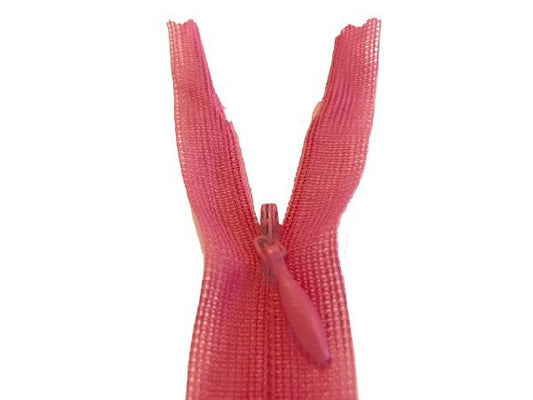 Zip invisible En 22 Cm, Coloris Fushia  Couture, Non-Séparable, Pour Jupes, Pantalons, Robes